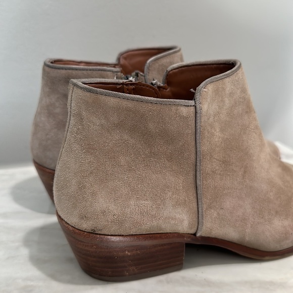 SAM EDELMAN PETTY‎ CONTRAST TRIM BLOCK HEEL ANKLE BOOTS SIZE 8.5 - Picture 5 of 8